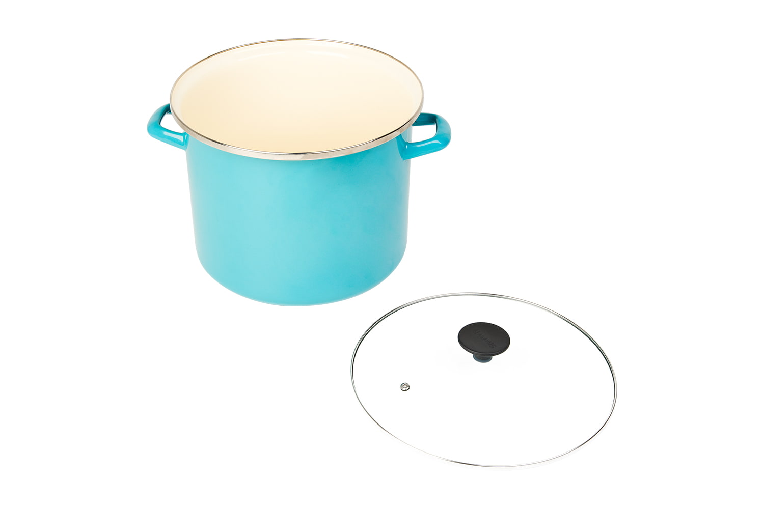 Dụng cụ nấu 12qt/26cm Nồi thép tráng men có tay cầm và nắp, cỡ lớn XL, chống dính đặc biệt